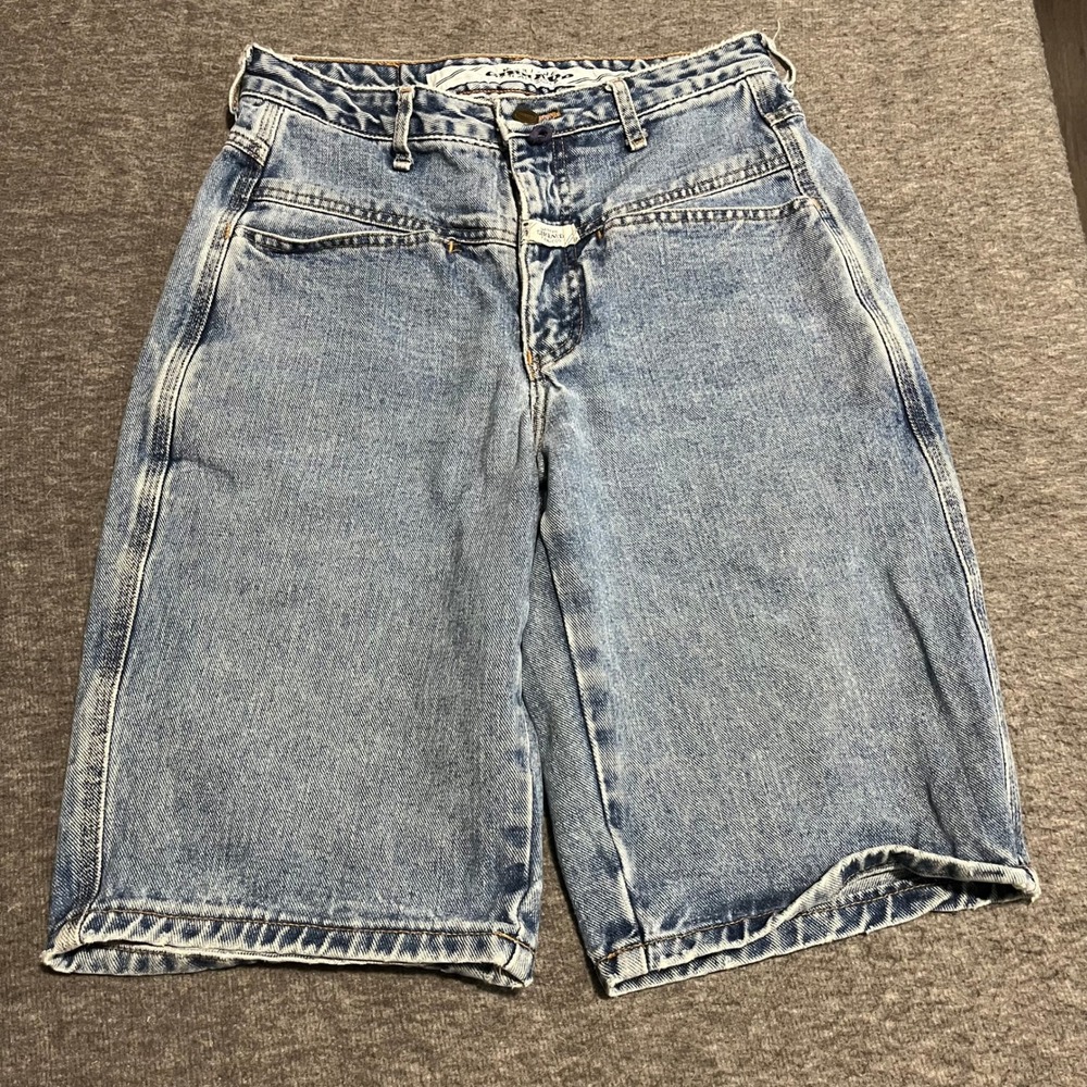 Marithe Francois Girbaud Vintage 90s Baggy Denim Shorts Light Wash Women 5/6